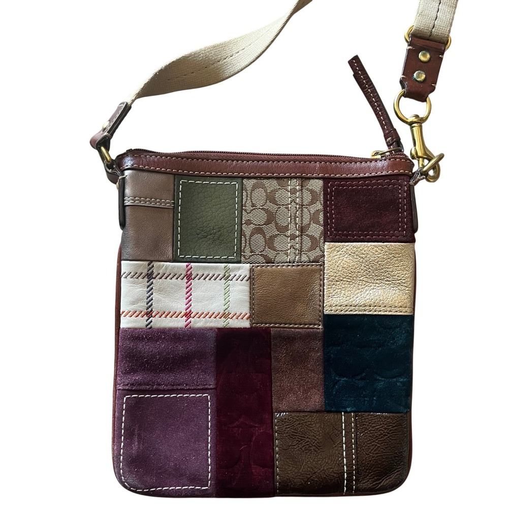 Coach Patchwork Crossbody Bag Multi-Texture Leath… - image 5